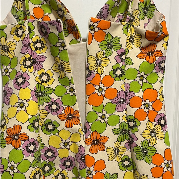 Zara Retro Floral Mini Dress Size Medium - Picture 4 of 7